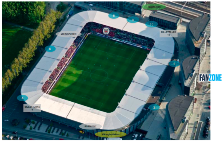 Oversiktskart fanzone