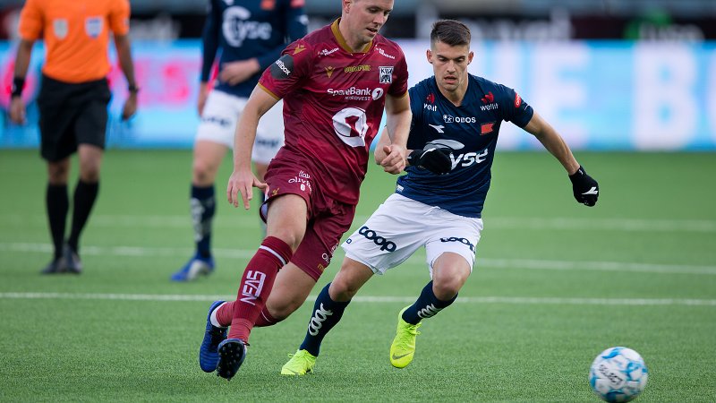 Ylldren Ibrahimaj løp og løp mot Kristiansund. Foto: Tore Fjermestad
