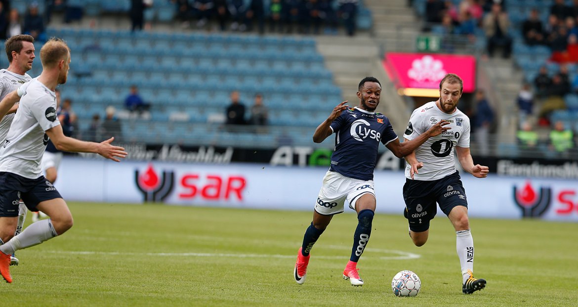 Viking - Kristiansund. Samuel Adegbenro. Foto: Tore Fjermestad
