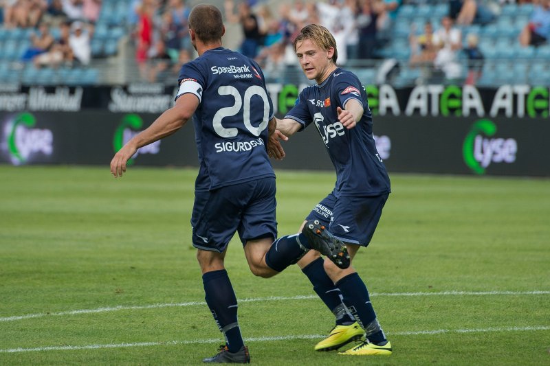 Indridi Sigurdsson og Yann-Erik de Lanlay etter reduseringen. Foto: Carina Johansen / NTB Scanpix