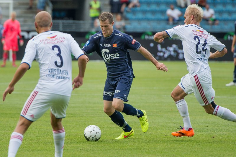 Björn Daníel Sverrisson satte inn utligningen, men var likevel litt skuffet etter kampen. Foto: Carina Johansen / NTB Scanpix