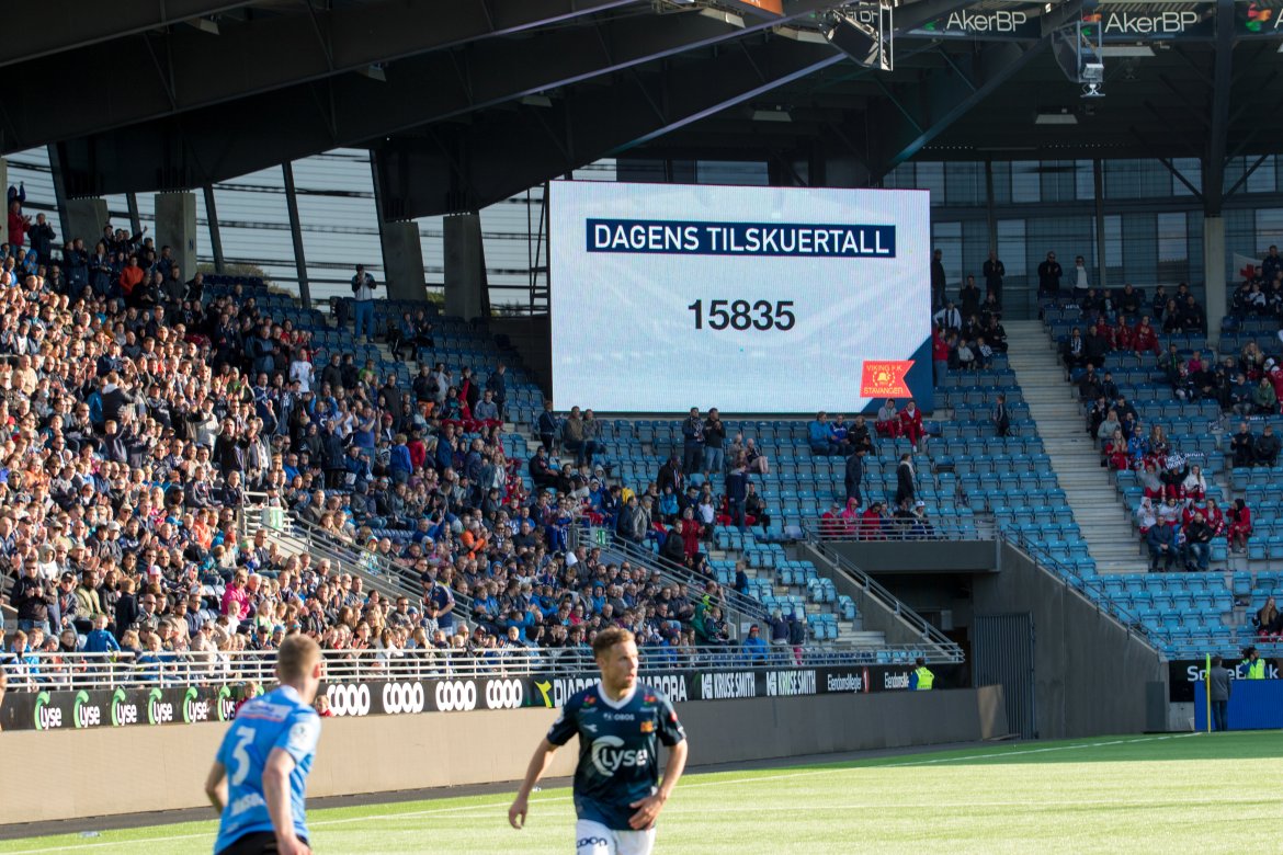 Viking - Sandnes Ulf, Dagens tilskuertall!. Foto: Sander Selsvik Jacobsen