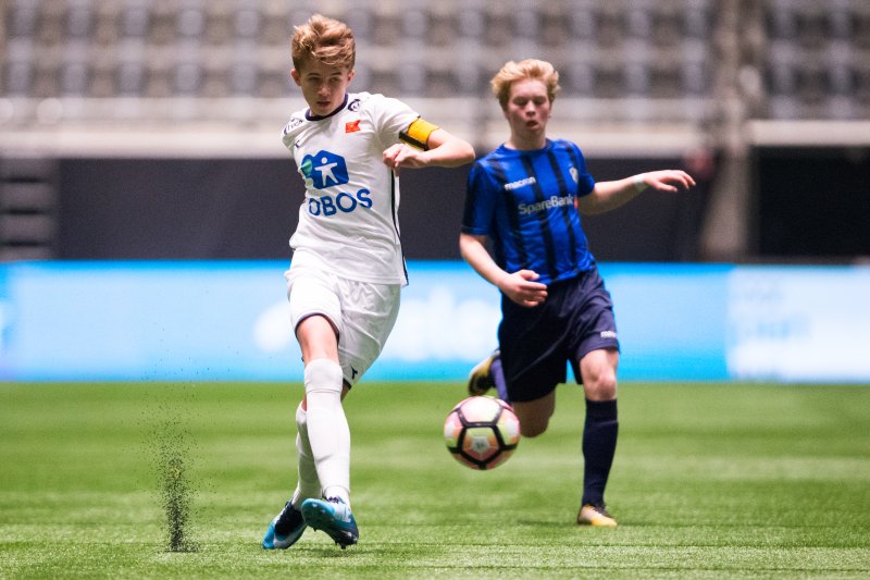 Henrik Heggheim var kaptein på G16-laget som spilte NM-finale i Telenor Arena i 2017. Foto: Fredrik Hagen / NTB scanpix