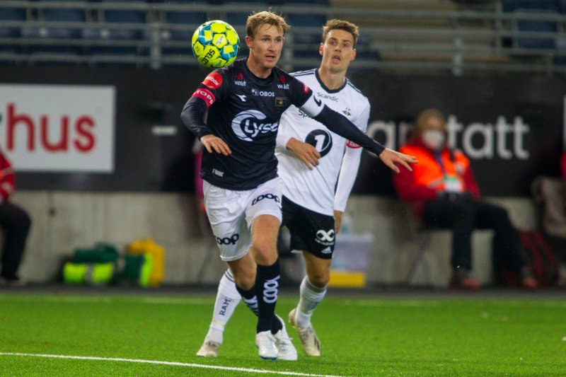 Viljar helland Vevatne var tilbake med storspill og scoring ette rå ha sonet karantene forrige kamp. Foto: Carina Johansen / NTB