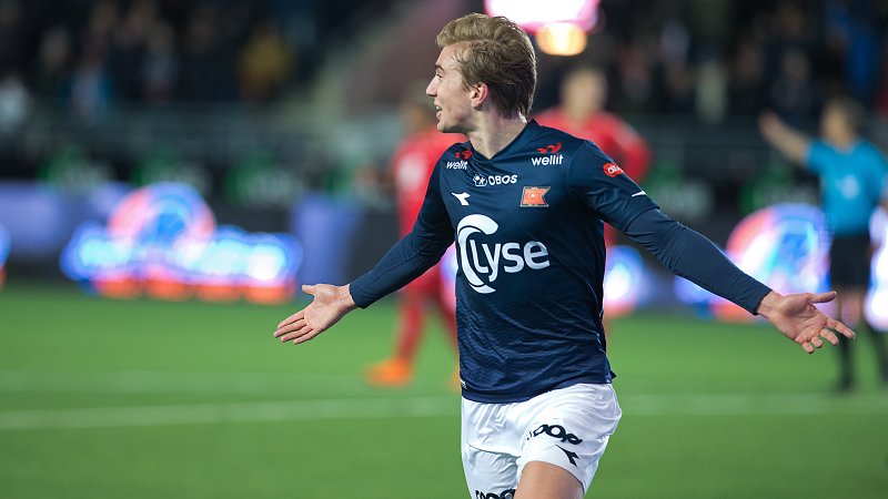 Kristian Thorstvedt har satt inn 1-0. Foto: Tore Fjermestad