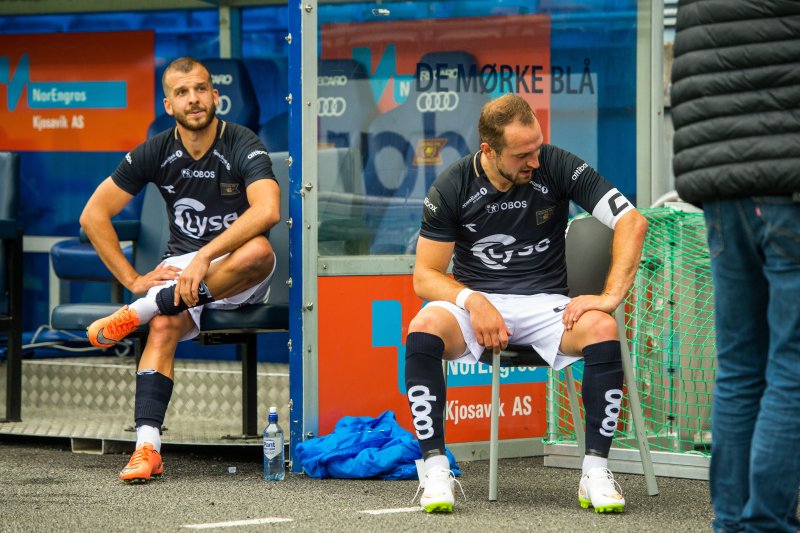 Zlatko Tirpic og Veton Berisha skulle så gjerne hatt alle tre poengen. Foto: Carina Johansen / NTB