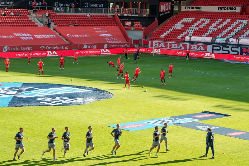 Flott forhold på Brann Stadion. Foto: Marit Hommedal / NTB scanpix